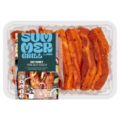 Summer Grill by ASDA Hot Honey Pork Belly Slices 450g