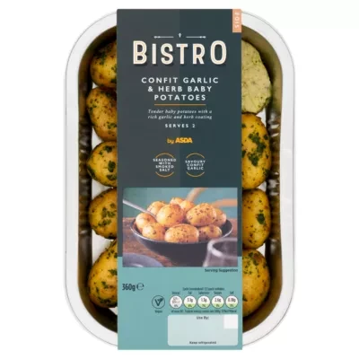 Bistro by ASDA Bistro by  Confit Garlic & Herb Baby Potatoes 360g