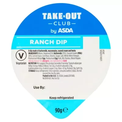 Take-Out Club by ASDA Ranch Dip 90g