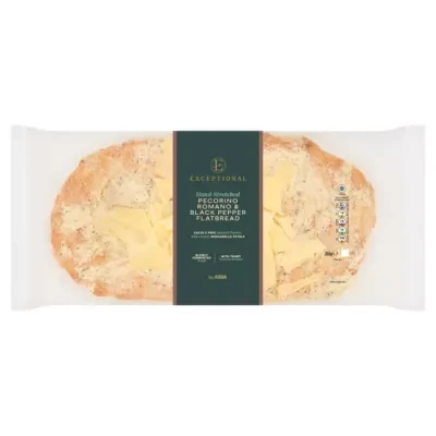 Exceptional by ASDA Hand-Stretched Pecorino Romano & Black Pepper Flatbread 265g