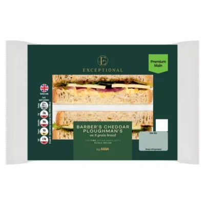 ASDA 8 Barber's Cheddar Ploughman's On Grain Bread