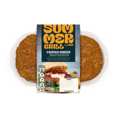 Summer Grill by ASDA 4 Buffalo Chicken Smash Burgers 340g