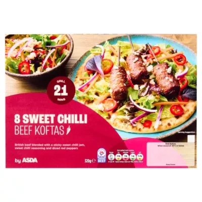 ASDA 8 Sweet Chilli Beef Koftas 320g