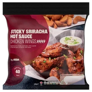 ASDA Sticky Sriracha Hot Sauce Chicken Wings 600g