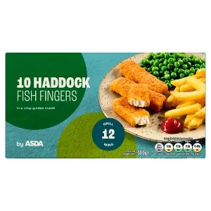 ASDA 10 Haddock Fish Fingers 300g