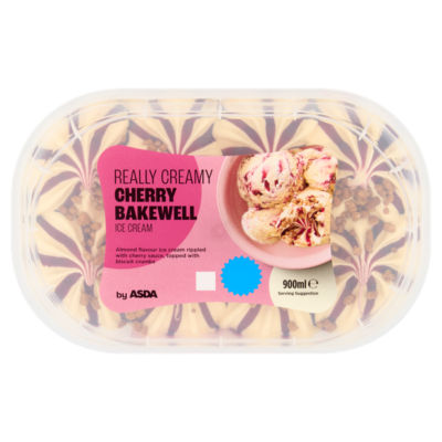 ASDA Really Creamy Cherry Bakewell Ice Cream 900ml