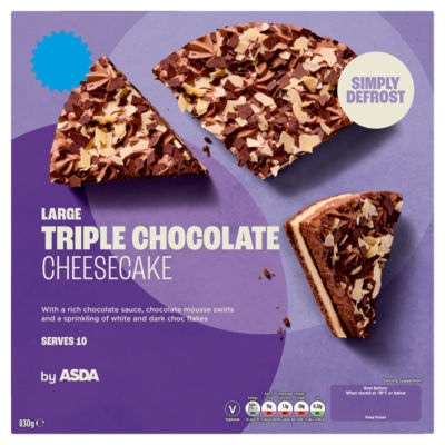 ASDA Large Triple Chocolate Cheesecake 830g