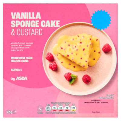 ASDA Vanilla Sponge Cake & Custard 355g