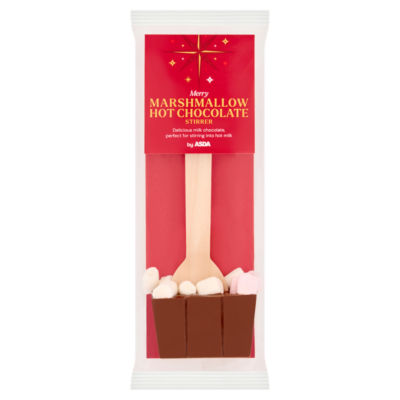ASDA Merry Marshmallow Hot Chocolate Stirrer 40g
