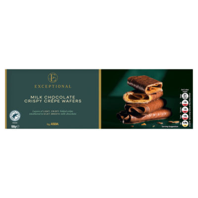 Exceptional by ASDA Exceptional by  Milk Chocolate Crispy Crêpe Wafers 100g