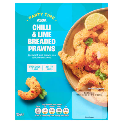 ASDA Party Time Chilli & Lime Breaded Prawns 132g
