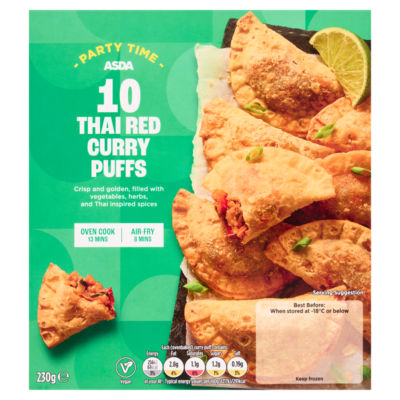 ASDA 10 Party Time Thai Red Curry Puffs 230g