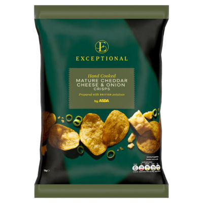 Exceptional by ASDA Mature Cheddar Cheese & Onion Crisps 150g