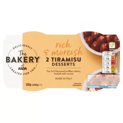 The BAKERY at ASDA The BAKERY at ASDA Tiramisu Desserts 2 x 100g (200g)