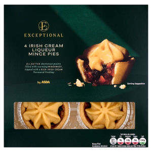 Exceptional by ASDA 4 Irish Cream Liqueur Mince Pies