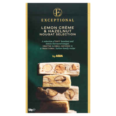 Exceptional by ASDA Lemon Crème & Hazelnut Nougat Selection 120g