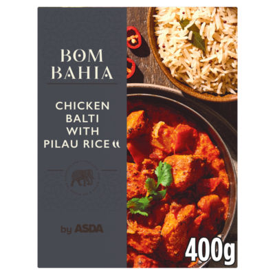 Bom Bahia by ASDA Chicken Balti with Pilau Rice 400g