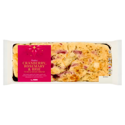 ASDA Festive Cranberry, Rosemary & Brie Tear & Share Bread 230g