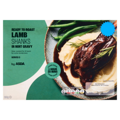 ASDA Ready to Roast Lamb Shanks in Mint Gravy 800g