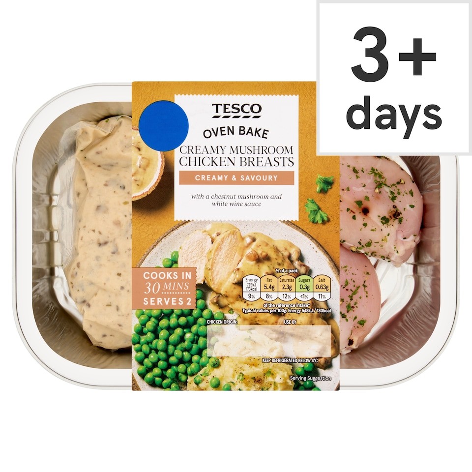 Tesco Creamy Mushroom Chicken Breasts 362g