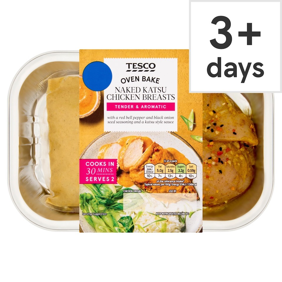 Tesco Naked Katsu Chicken Breasts 333g