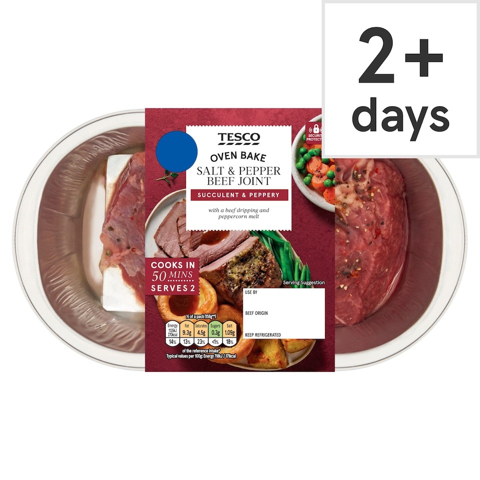 Tesco Oven Bake Salt & Pepper Beef Joint 350g