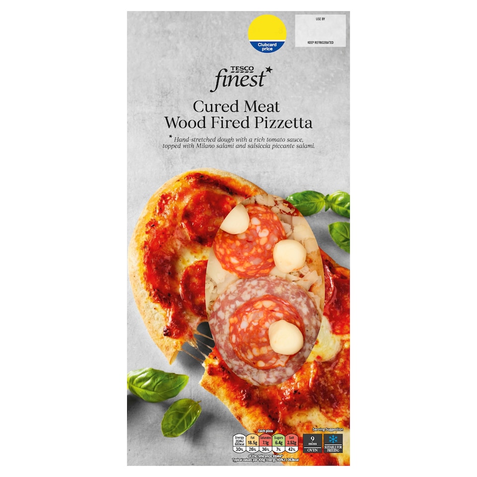 Tesco Finest Cured Meats Wood Fired Pizzetta 230g