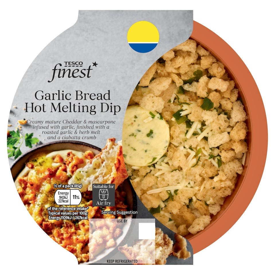 Tesco Finest Garlic Bread Hot Melting Dip 170g