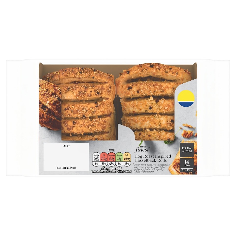 Tesco Finest Hog Roast Hasselback Rolls 200g