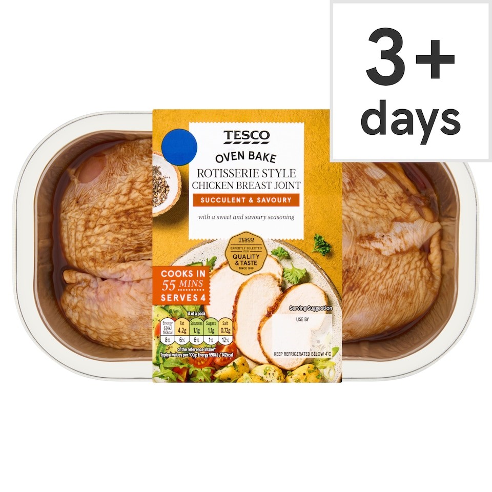 Tesco Rotisserie Chicken Breast Joint 607g