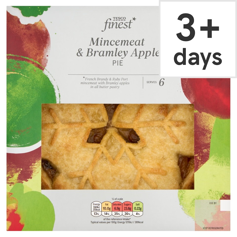 Tesco Finest Mincemeat & Bramley Apple Pie 525g