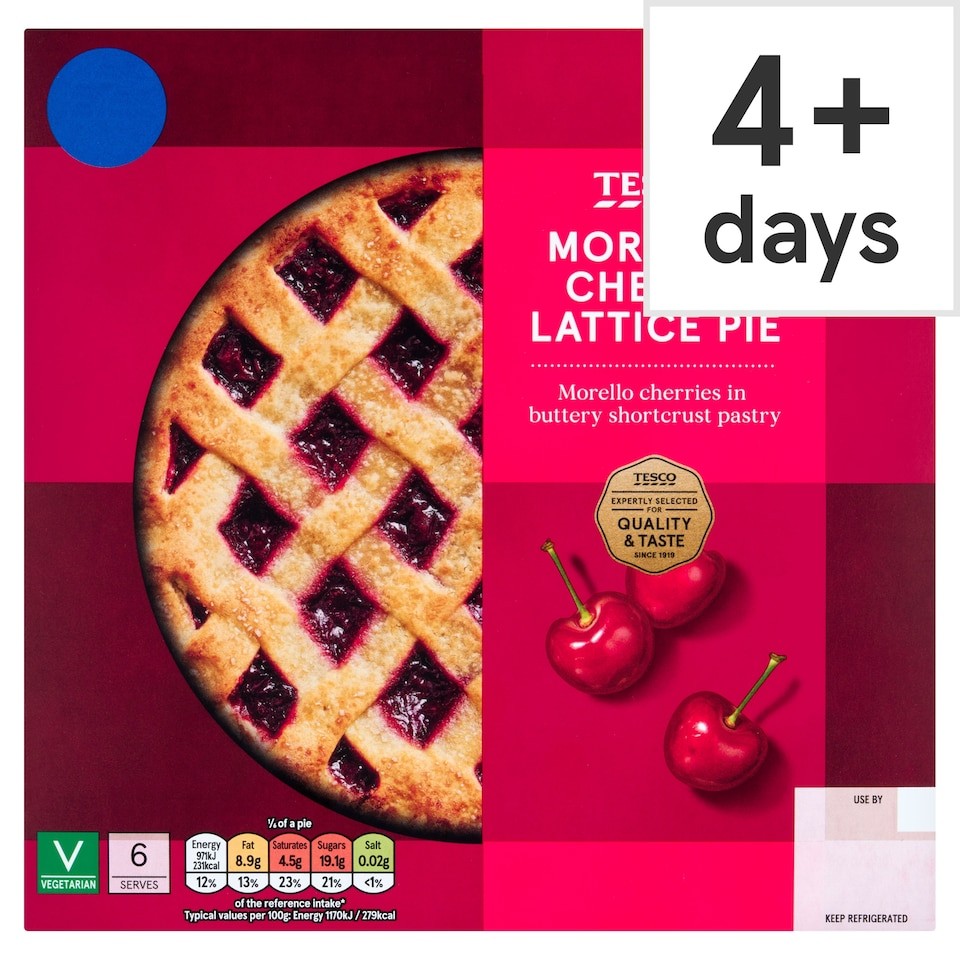 Tesco Morello Cherry Lattice Pie 495g