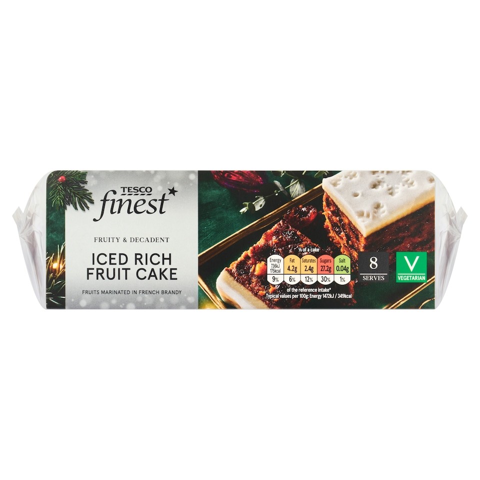 Tesco Finest Iced Rich Fruit Cake 400g