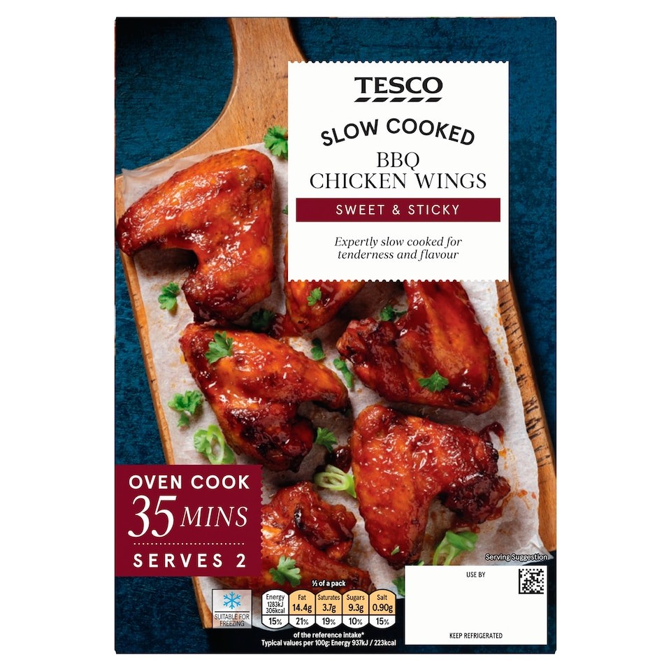 Tesco Slow Cooked BBQ Chicken Wings 500g