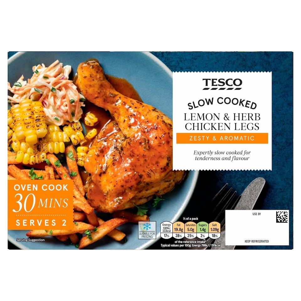 Tesco Slow Cooked Lemon & Herb Chicken Legs 530g