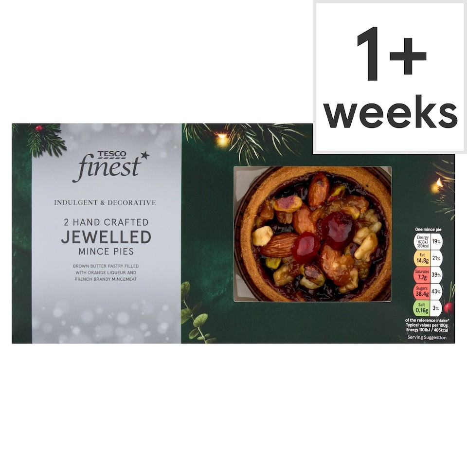 Tesco Finest Hand Crafted Jewelled Mince Pie 2 Pack