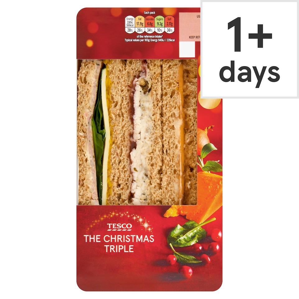 Tesco The Christmas Triple Sandwich