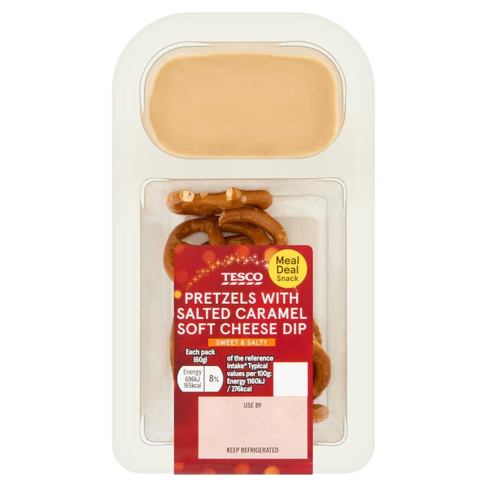 Tesco Pretzels with Salted Caramel Soft Cheese Dip 60g