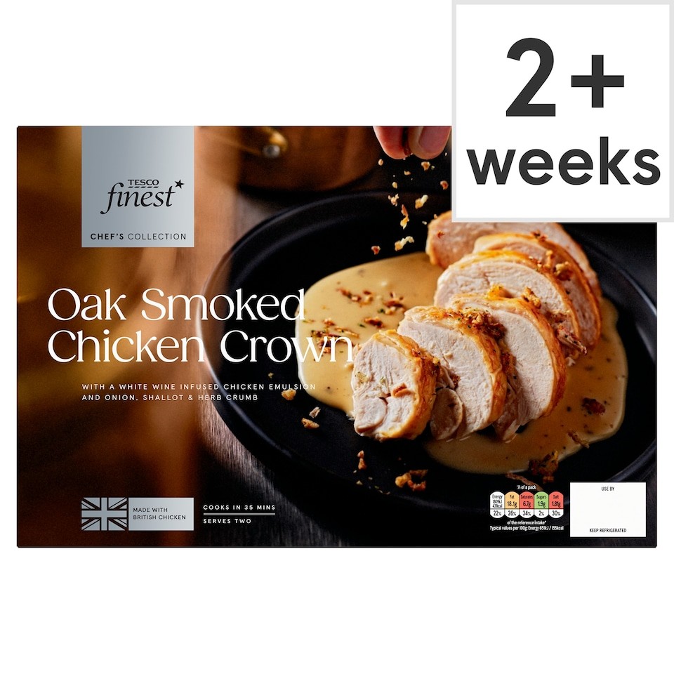 Tesco Finest Chef's Collection Oak Smoked Chicken Crown 785g