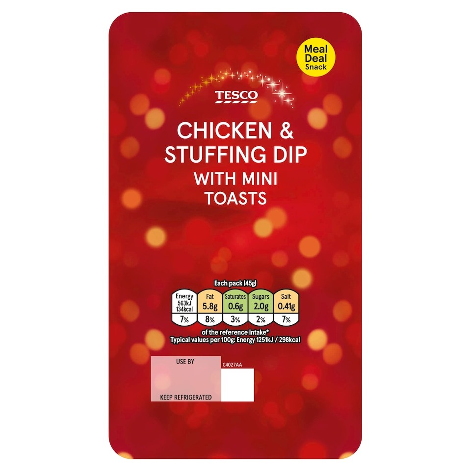 Tesco Chicken & Stuffing Dip with Mini Toasts 45g