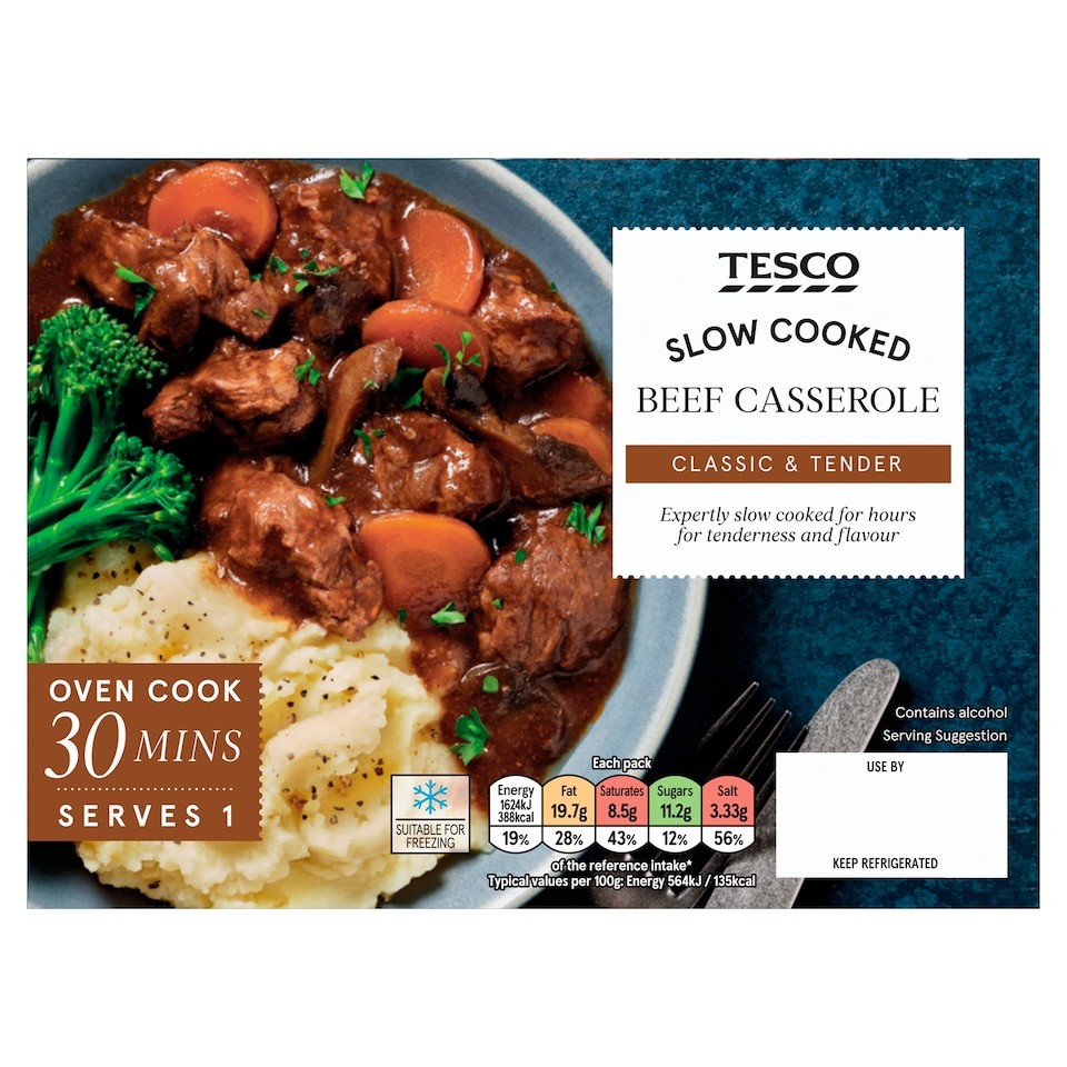 Tesco Slow Cooked Beef Casserole 330G