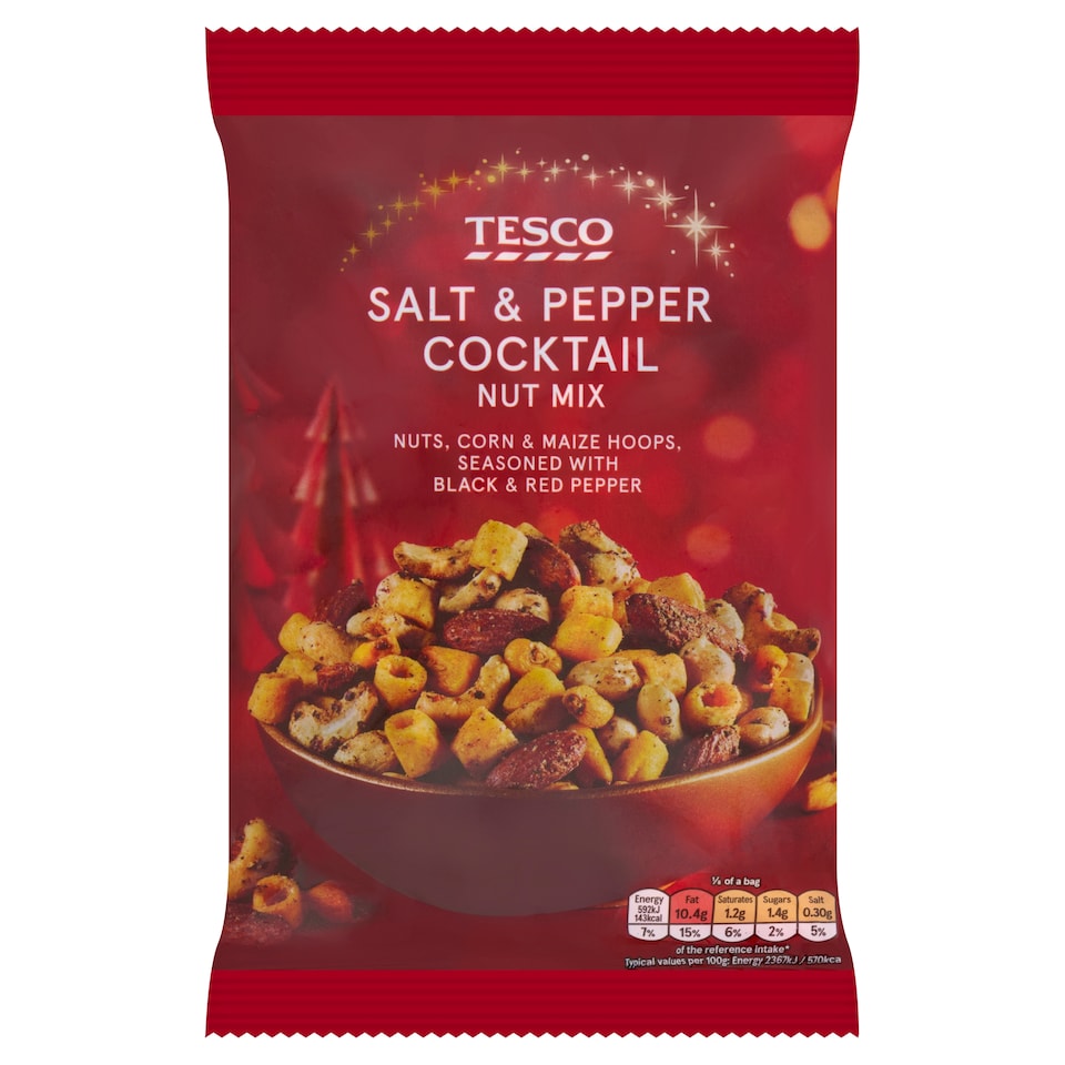 Tesco Salt & Pepper Cocktail Nut Mix 200g