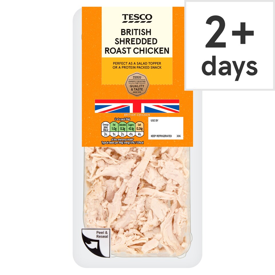 Tesco British Shredded Roast Chicken 100g