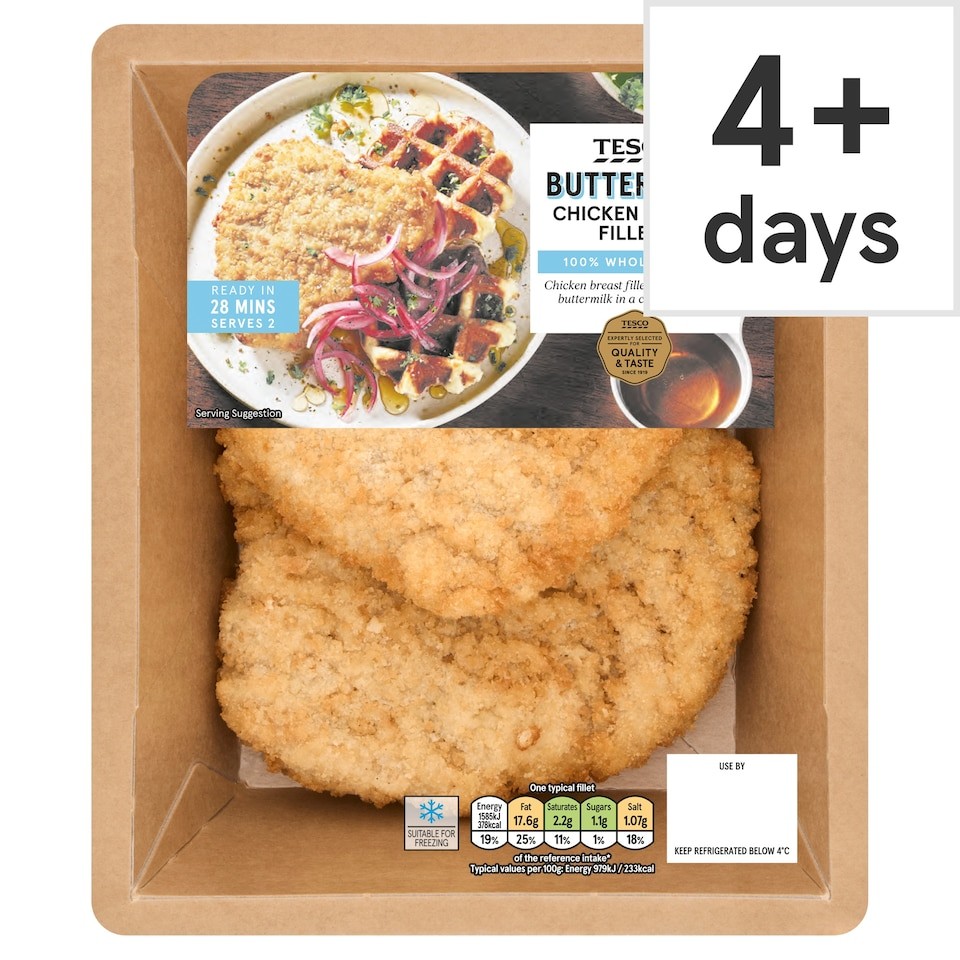 Tesco Buttermilk Chicken Fillets 350g