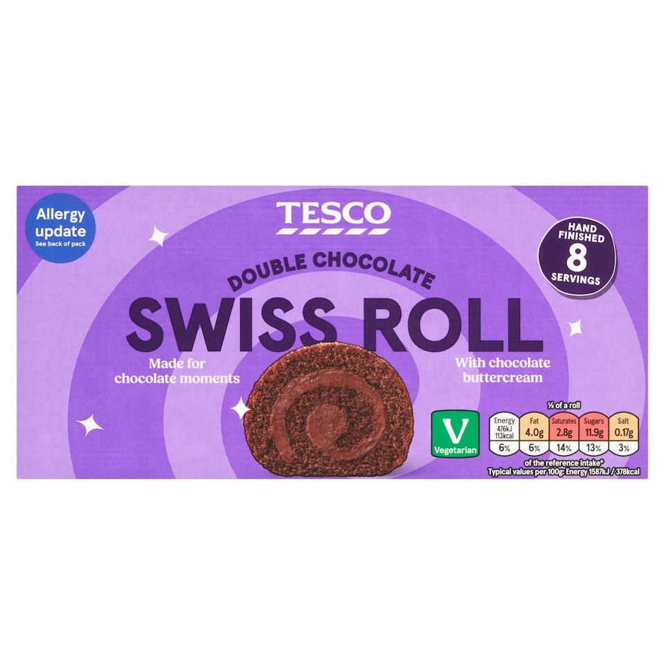 Tesco Double Chocolate Swiss Roll
