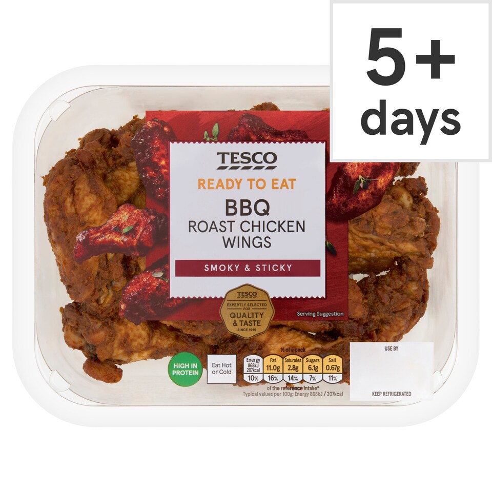 Tesco BBQ Roast Chicken Wings 350g