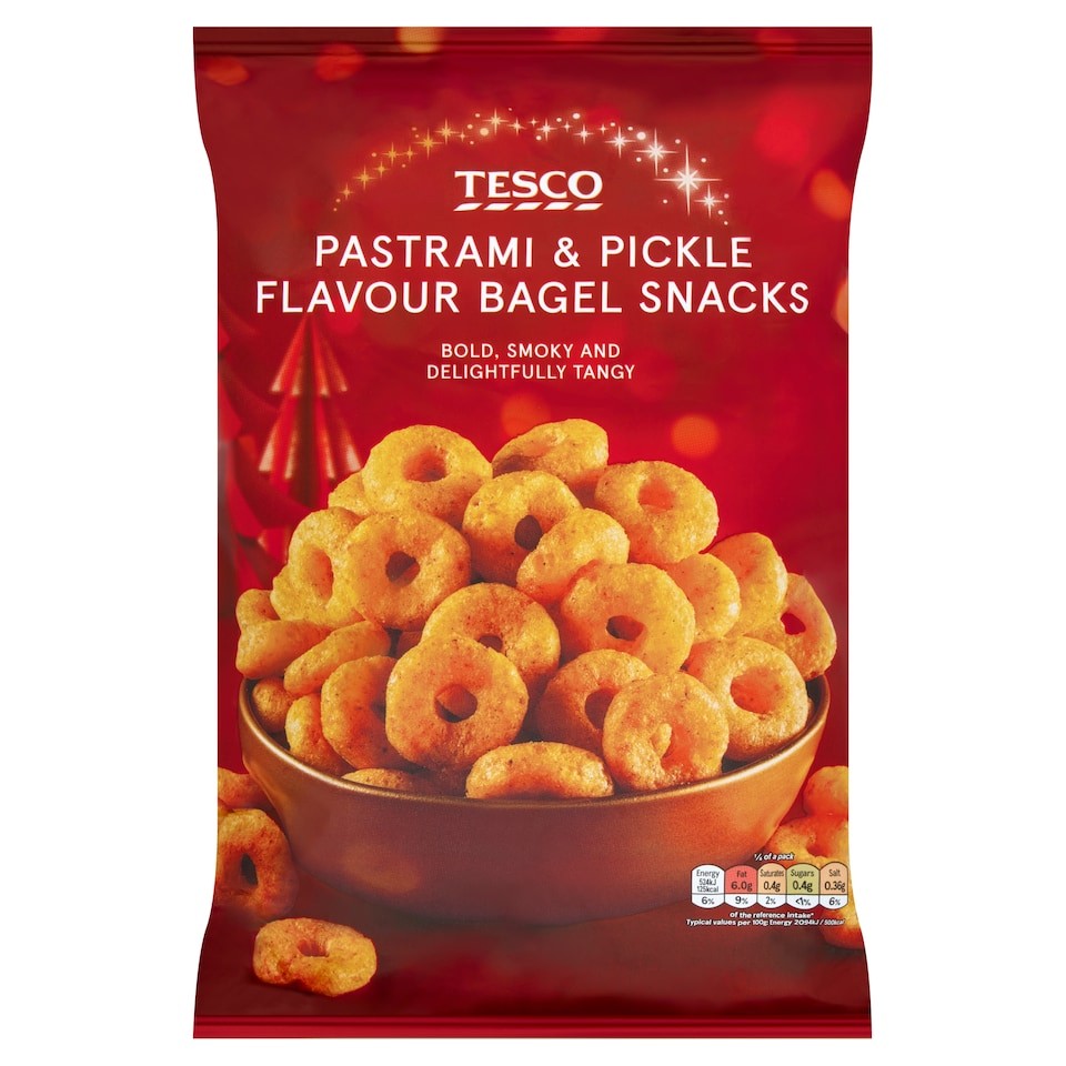 Tesco Pastrami & Pickle Bagels Snack 150g
