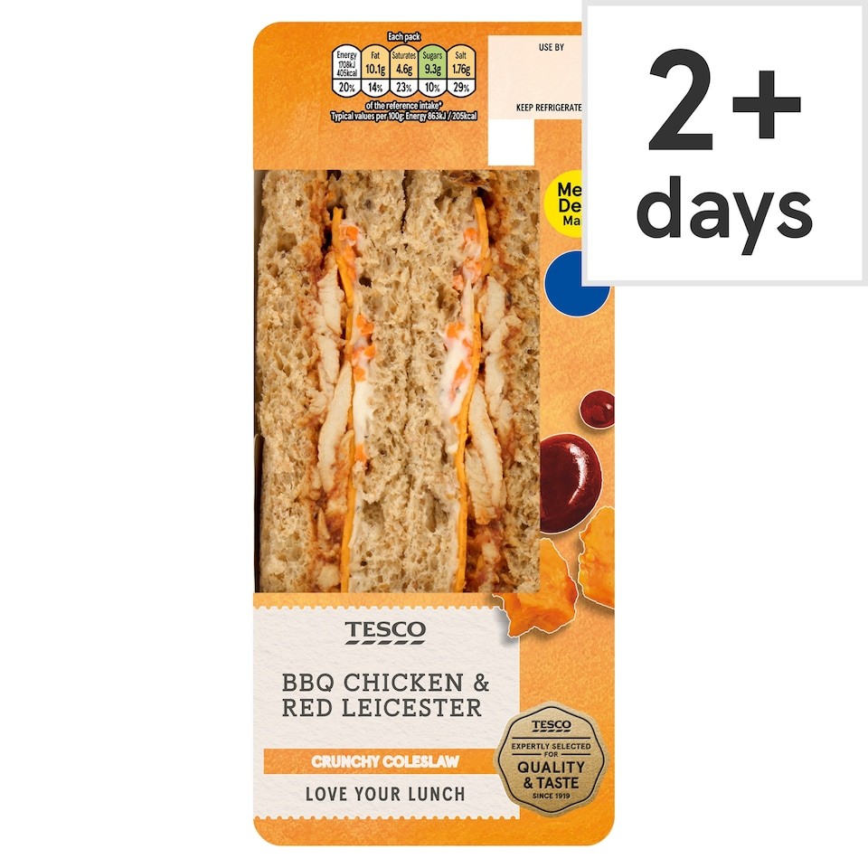 Tesco BBQ Chicken & Red Leicester Sandwich