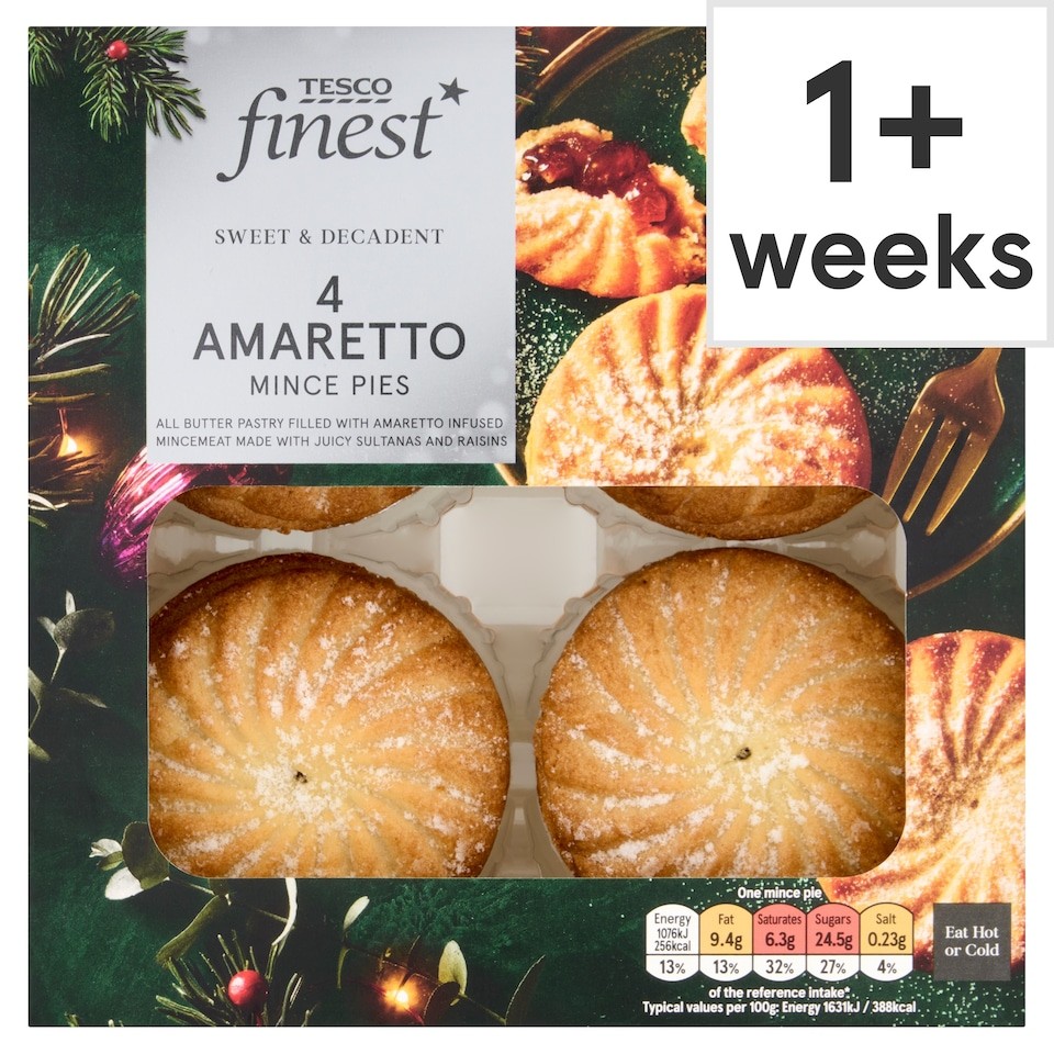 Tesco Finest 4 Amaretto Mince Pies