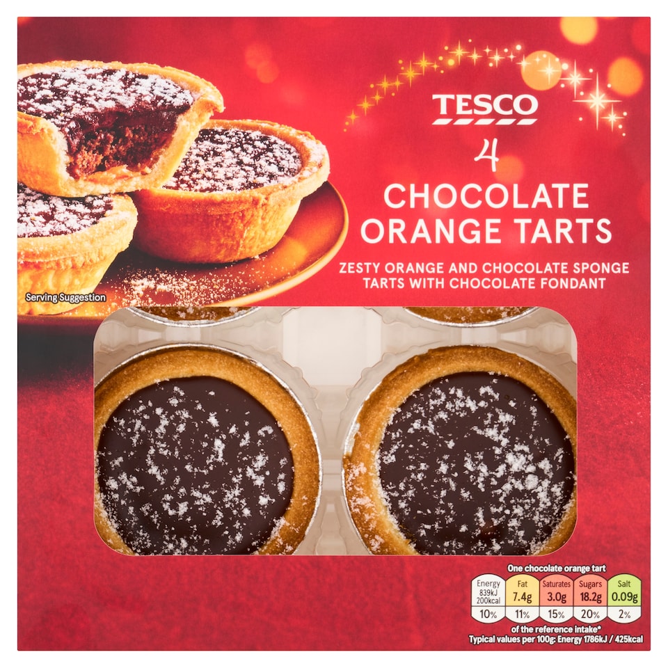 Tesco 4 Chocolate Orange Tarts